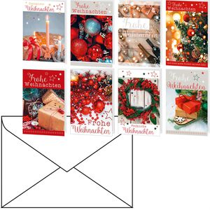 Böttcher-AG Weihnachtskarte 99sk6465, sortiert, 115 x 175 mm, Klappkarte, mit Umschlag, 100 Stück