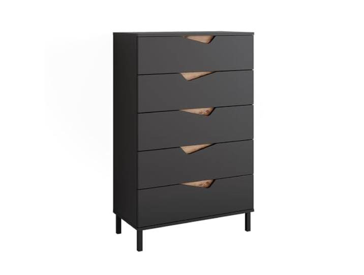 Vicco Kommode Marelle, Anthrazit/Artisan-Eiche, 76 x 120 cm mit 5 Schubladen, geeignet zur Aufbewahrung von Kleidung und Alltagsgegenständen