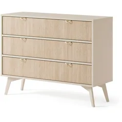 KOMMODE FORESTA 106/80/38 cm mit 3 Schubladen Beige