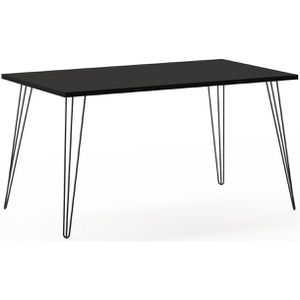 Möbelpartner Schreibtisch Hank 701973, schwarz / schwarz, 140 x 75 x 80 cm