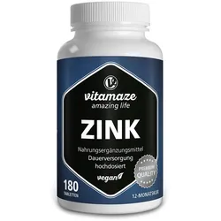 Zink 25 mg hochdosiert vegan 180 St