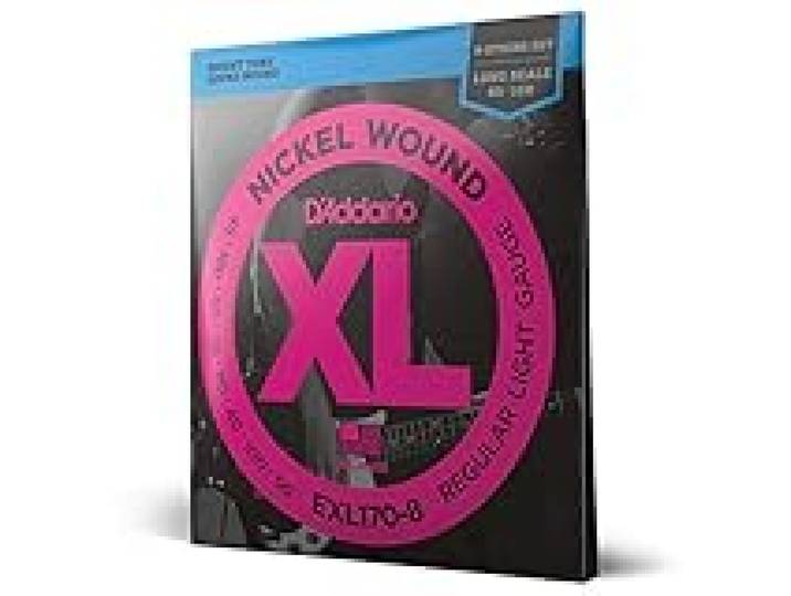 D'Addario Cordes pour Guitare Basse XL Nickel 45-100, Jeu 8 Cordes