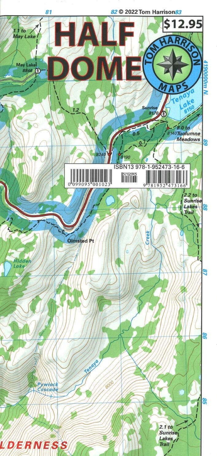 Half Dome et Yosemite (Californie)   Tom Harrison Maps