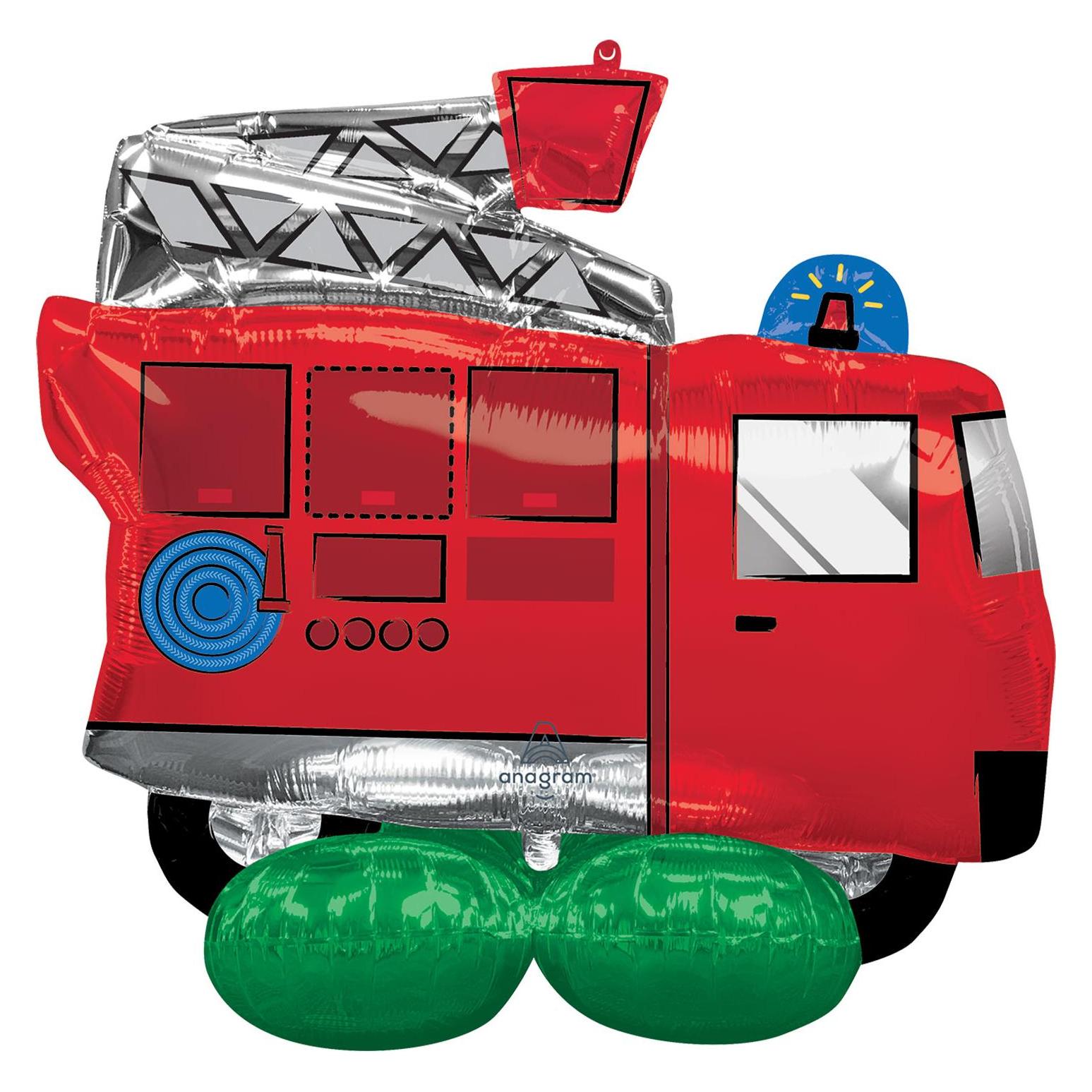 Anagram AirLoonz Fire Truck Folienballon P71 verpackt 106 (1x) (4280811)