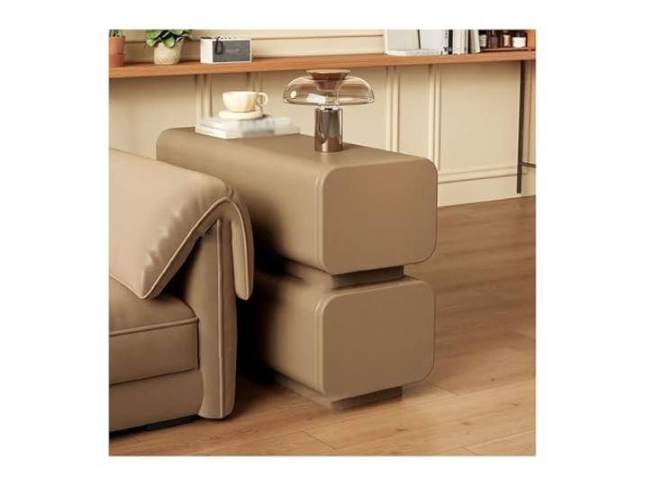 FZL02068LM Ecklager Ultraschmaler Sofa-Sideboard-Beistelltisch aus Holz Leichtes, luxuriöses kleines Sandwich-Sideboard for den Haushalt(Coffee)