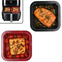2er Set Cina Backform quadratisch 12x12cm Airfryer Backofen Auflauf Kuchen