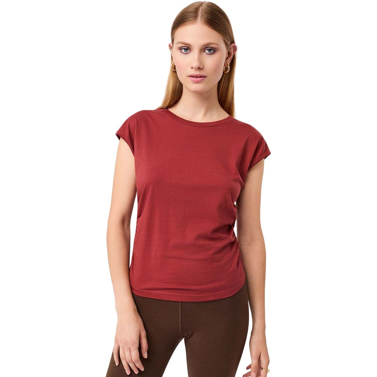 Mandala Side Ruffled Top siena L TO53JE12-Side-Ruffled-Top-siena-L