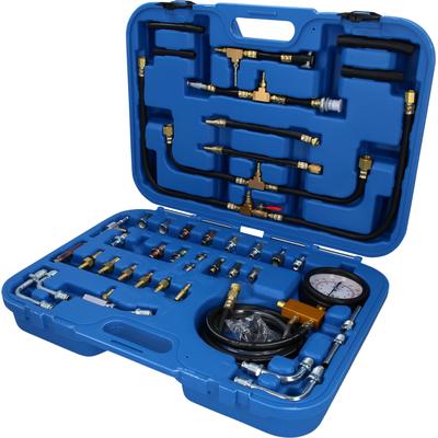 BRILLIANT TOOLS Prüfgerät, Kraftstoffsystemdruck Benzindruck-Prüfer-Satz, 0 - 10 bar, 44-tlg BT581400