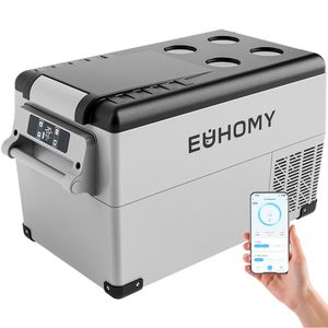 EUHOMY Kühlbox CF001-35GR, 30,6 Liter, elektrisch, mit Kompressor, 12V / 24V / 230V