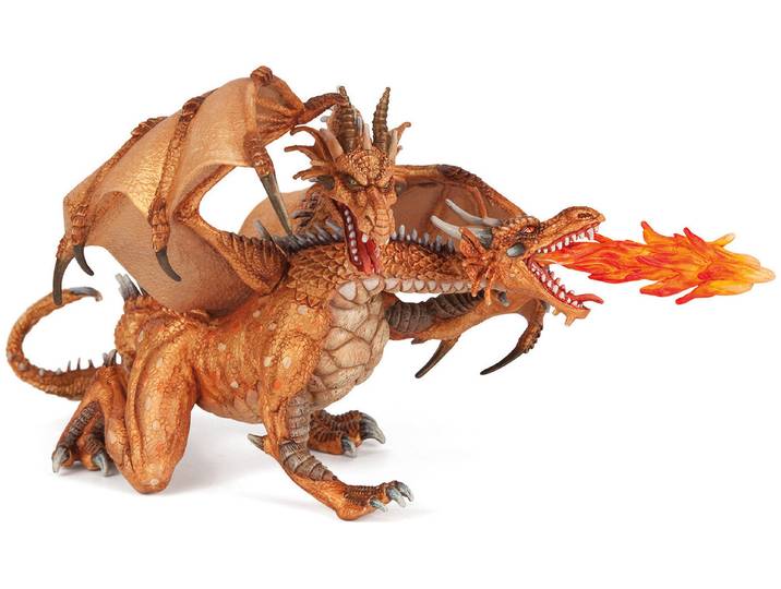 Papo Zweiköpfiger Drache gold
