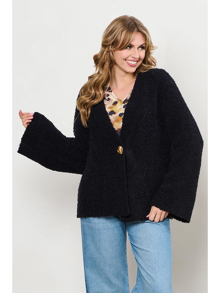 &Co Woman Cardigan "Bijou" in Schwarz - XXL