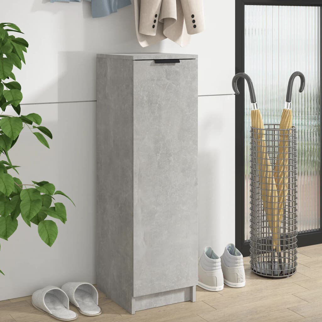 Latitude Run vidaXL Shoe Cabinet with Shelf with Storage with Door Engineered Wood Unit Concrete Grey 6