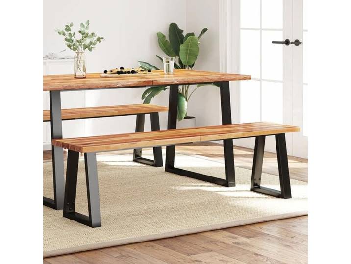 Banc avec bord vivant 160 cm bois d'acacia massif 353295
