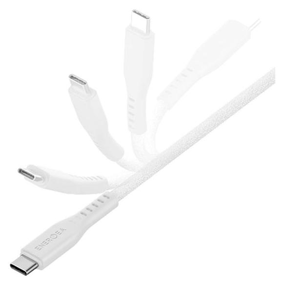 Energea Kabel USB-C auf USB-C (1.50 m, USB 2.0, 240 W) (CBL-FLCC-WHT150M)