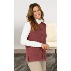 Alpaka-Strickweste in Melange ziegel in Größe 40/42 von DW-Shop, Ziegel, 40/42
