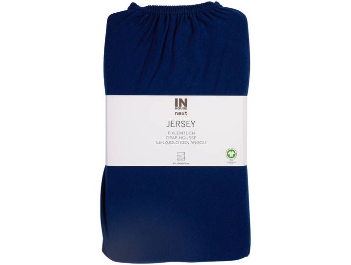 Inhouse Fixleintuch Gots Jersey 90x200 marine