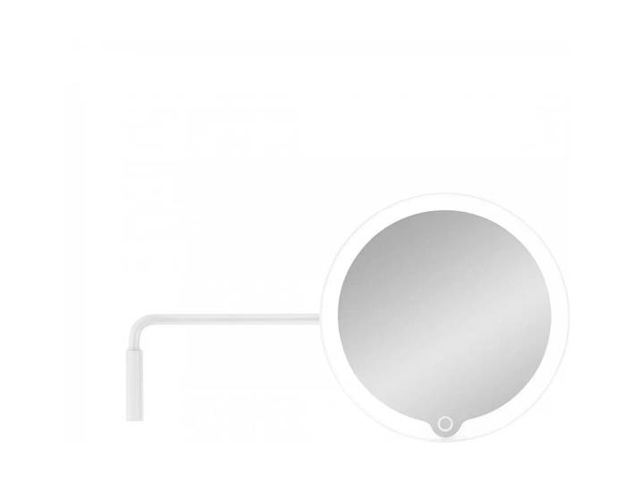 Kosmetikspiegel BLOMUS LED MODO mit Wandhalterung , weiss (weiß), B:20cm H:20cm, Aluminium, Kunststoff, Spiegel, Kosmetikspiegel