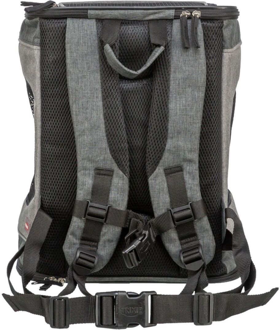 TRIXIE Rucksack Timon, 34 x 44 x 30 cm, schwarz / grau