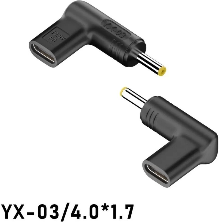 INF 2er-Pack Typ-C Buchse auf 20V Winkel DC Stecker PD Trigger Adapter - 100W USB-C Power Delivery