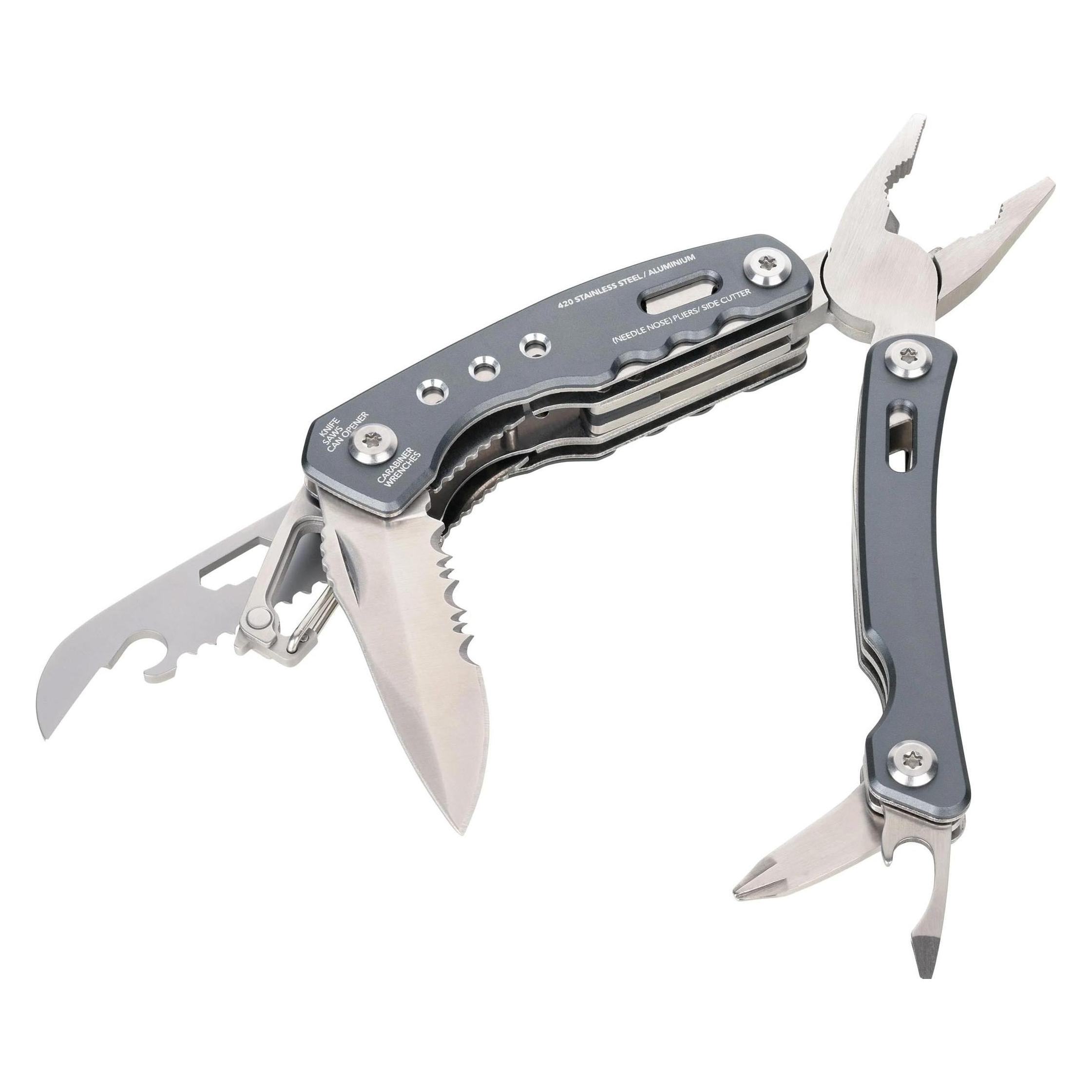 Troika Taschenmesser Rucksack Tool mit 15 Funktionen, Grau, Typ (15 Funktionen) (14.6.1067)