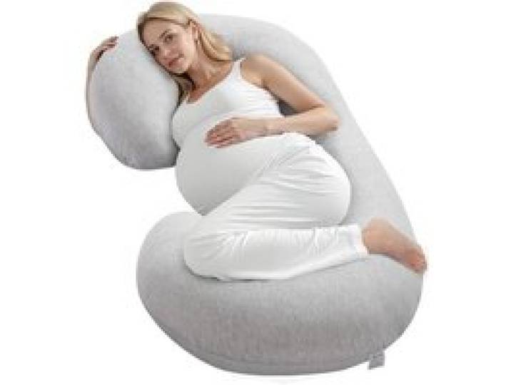 VEVOR Coussin de Grossesse, Forme C, Oreiller de Maternité pour Tout Corps, Oreiller Soutien Ergonomique Doux Respirant avec Housse Amovible Lavable, pour Dormir, Soulager Dos, Ventre, Hanches, Jambes
