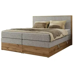 Boxspringbett mit Bettkasten  ¦ grau ¦ Maße (cm): B: 184 H: 120