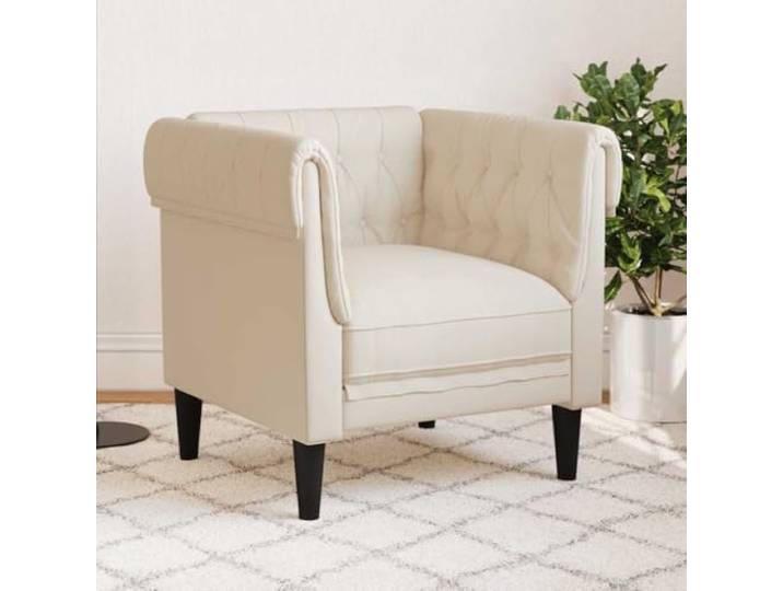 HEFZGDB Chesterfield Sessel Leinen Sofa Polsterstuhl Wohnzimmer Sitzmöbel mit gepolsterten Armlehnen und Rückenlehne atmungsaktives Naturmaterial Stilvolles Design stabile Beine