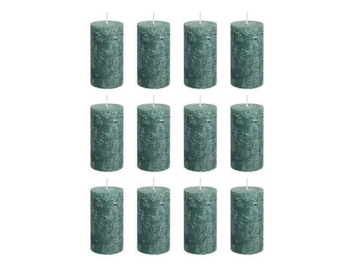 Bougies RUSTIC - lot de 12 13cm Vert