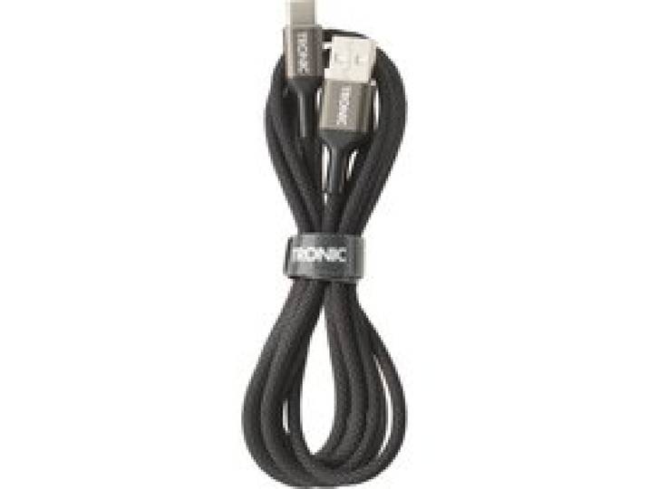 TRONIC® Câble de charge et de données (USB-A, USB-C, noir)