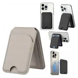Jabees Magnetyczny Portfel Magsafe Do Telefonu Na 4 Karty Blokada Rfid + Podstawka / Magwallet Secure Szary, Weiteres Smartphone Zubehör, Grau