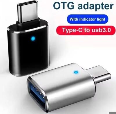 Inspired Finds USB C To USB A OTG Adapter Fast Data Transfer & Universal Connectivity silver