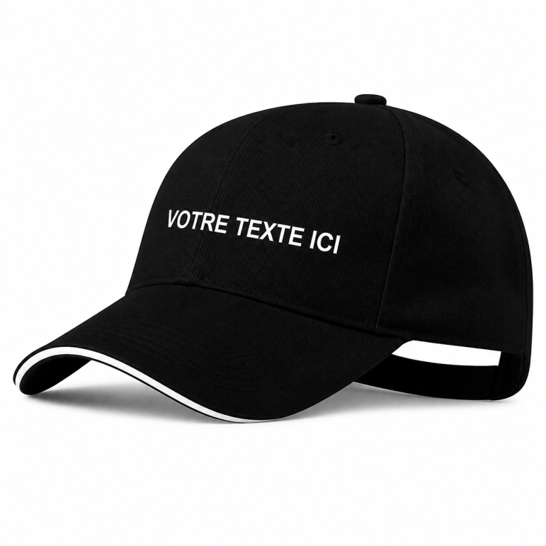 Casquette personnalisable Rubec coton noir
