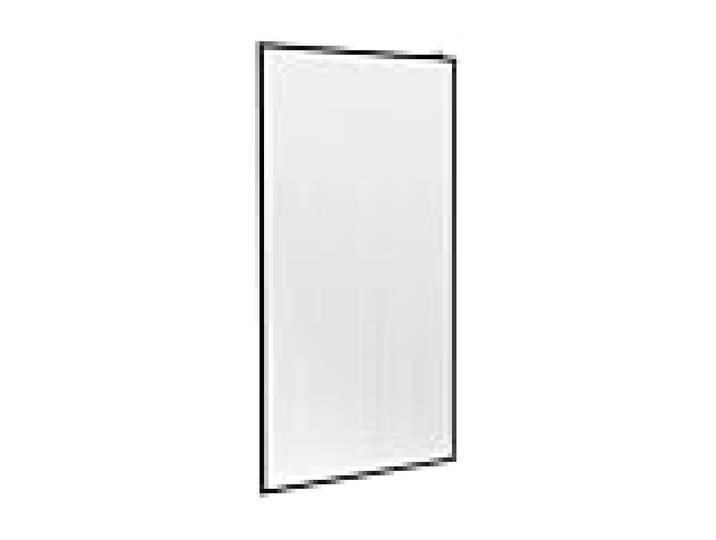 Vente-unique - Paroi de douche à l'italienne avec verre texturé - 120x200 cm, noir mat - VIRANA