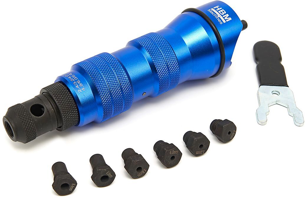 HBM Pince à rivets professionnelle pour la perceuse sans fil de 2,4 à 6,4 mm.