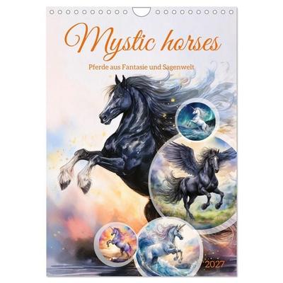 Mystic horses - Pferde aus Fantasie und Sagenwelt (Wandkalender 2027 DIN A4 hoch), CALVENDO Monatskalender