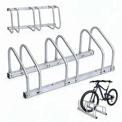 Relaxdays Fahrradständer mehrere Räder verstellbar Silber