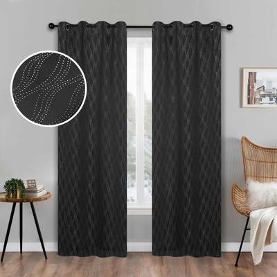 Superior Zuri Washable Room Darkening Curtains - Set of 2 Panels Window Drapes for Privacy, UV Sunlight Reduction