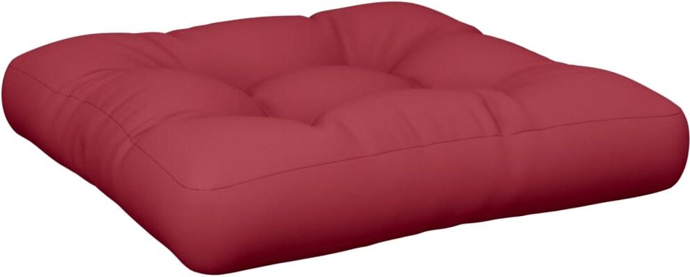 vidaXL Coussin de palette rouge bordeaux 60x60x12 cm tissu