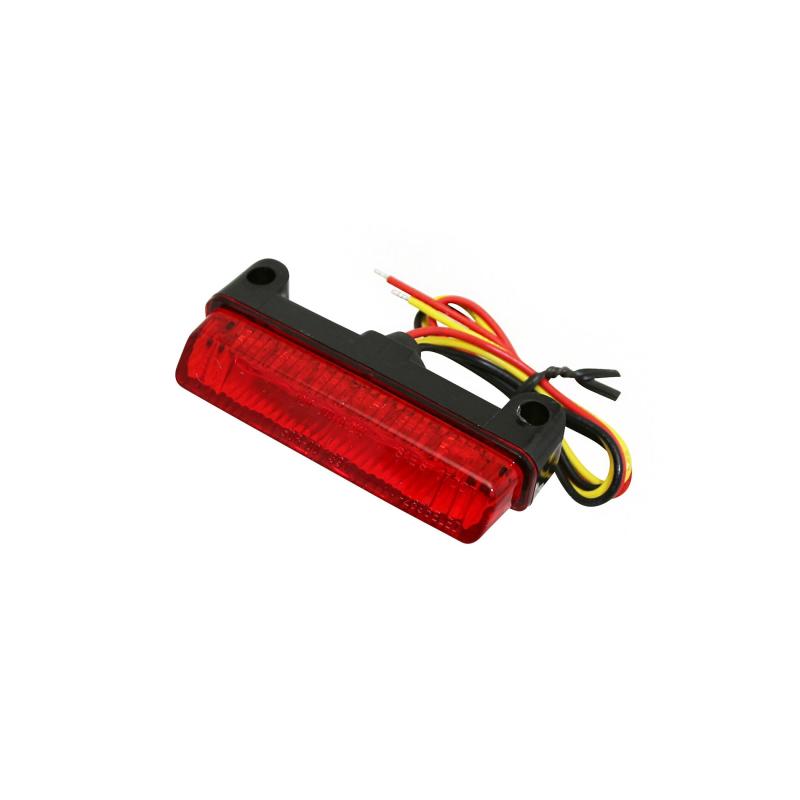 Feu arrière universel Replay à leds barette rouge/noir avec stop