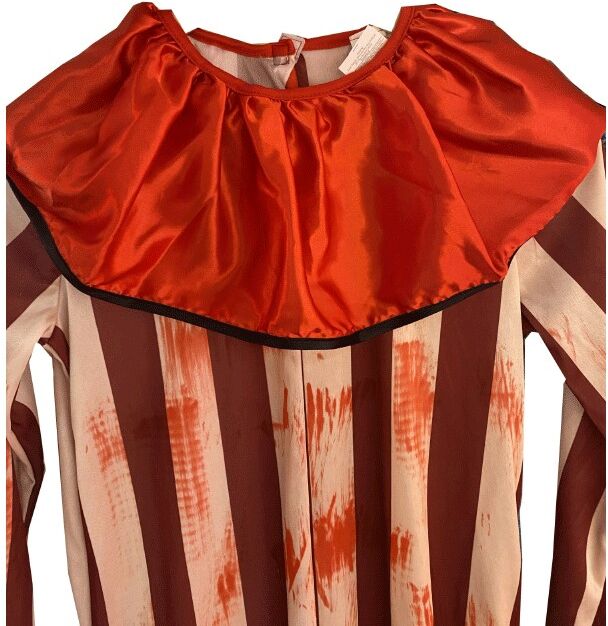 Déguisement 8-10 ans Horror Clown rayé rouge et blanc - Rubies