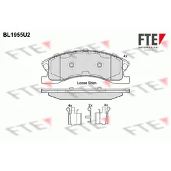 Bremsbelagsatz Scheibenbremse FTE 9010542 für Jeep Grand Cherokee II