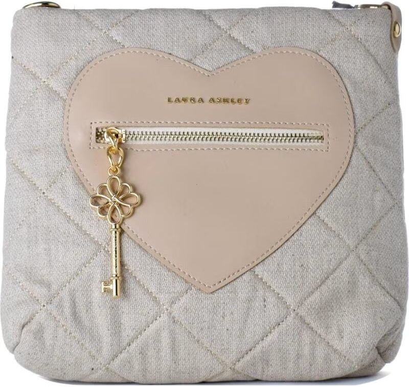 Bolso Bandolera Laura Ashley Dixie Acolchado Corazón Crema 24x24x9cm Mujer