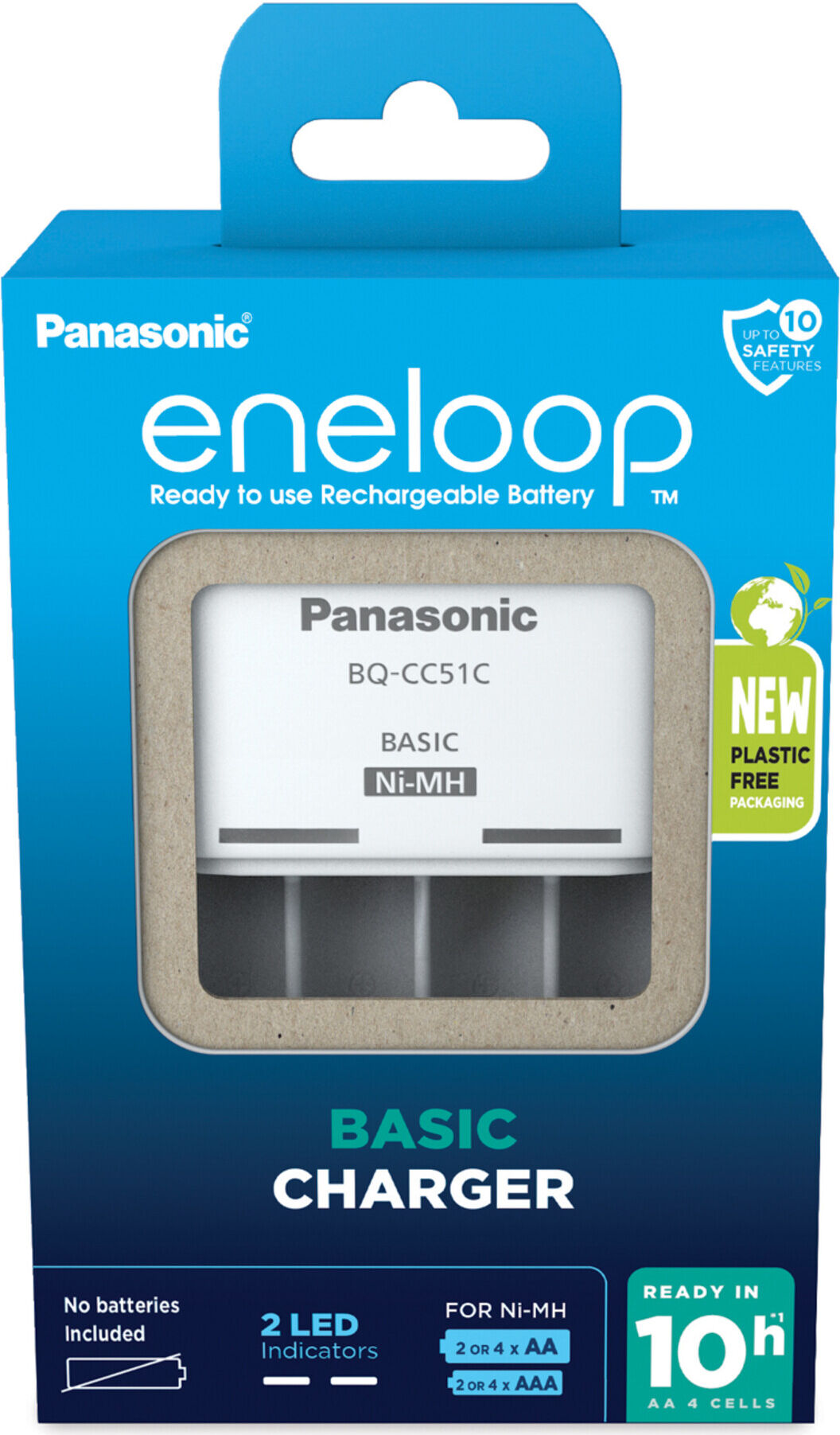 eneloop Ladegerät BQ-CC51 unbestückt BQ-CC51E ; Hückmann (148213)
