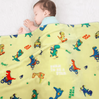 Inspire Curations Cartoon Dinosaur Flannel Fleece Throw Blanket ty04 130x150cm