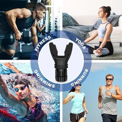 Youfap Market Durable Breathing Trainer Adjustable Levels For Deep Breath Respiratory Health white