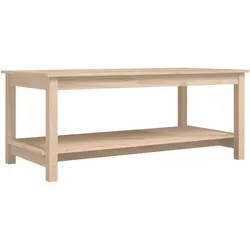 Décoshop26 - Couchtisch im rustikalen Design 110 x 55 x 45 cm unbehandeltes Kiefernholz DEC037003