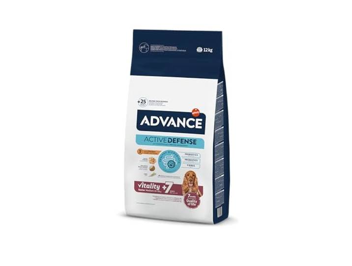 Advance Medium Senior - Droogvoer voor senioren (+7 jaar) middelgrote rassen met kip - 12 kg