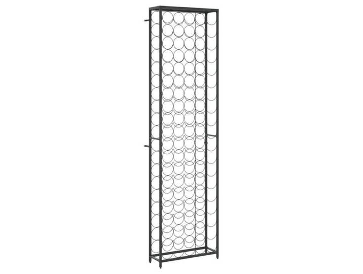 985292& Porte-Bouteille/ Casier à bouteilles - de 95 bouteilles noir 54x18x200cm fer forgé