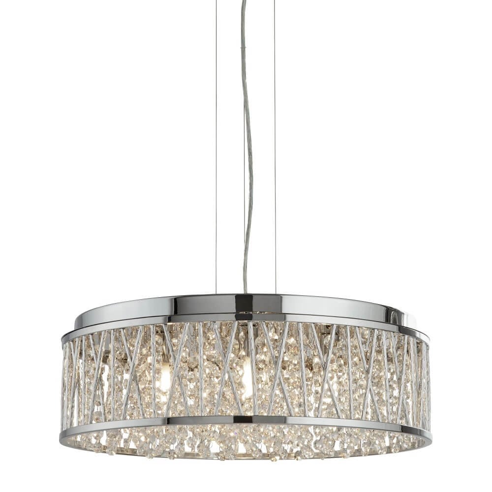 Searchlight Elise Designvolle Hanglamp - Zilver - Ø 48 cm