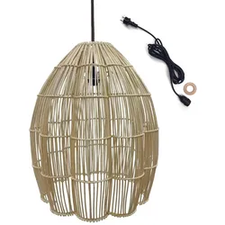 Lumisky AVILA D50CM 5M netzbetriebene Pendelleuchte Rattan Beige